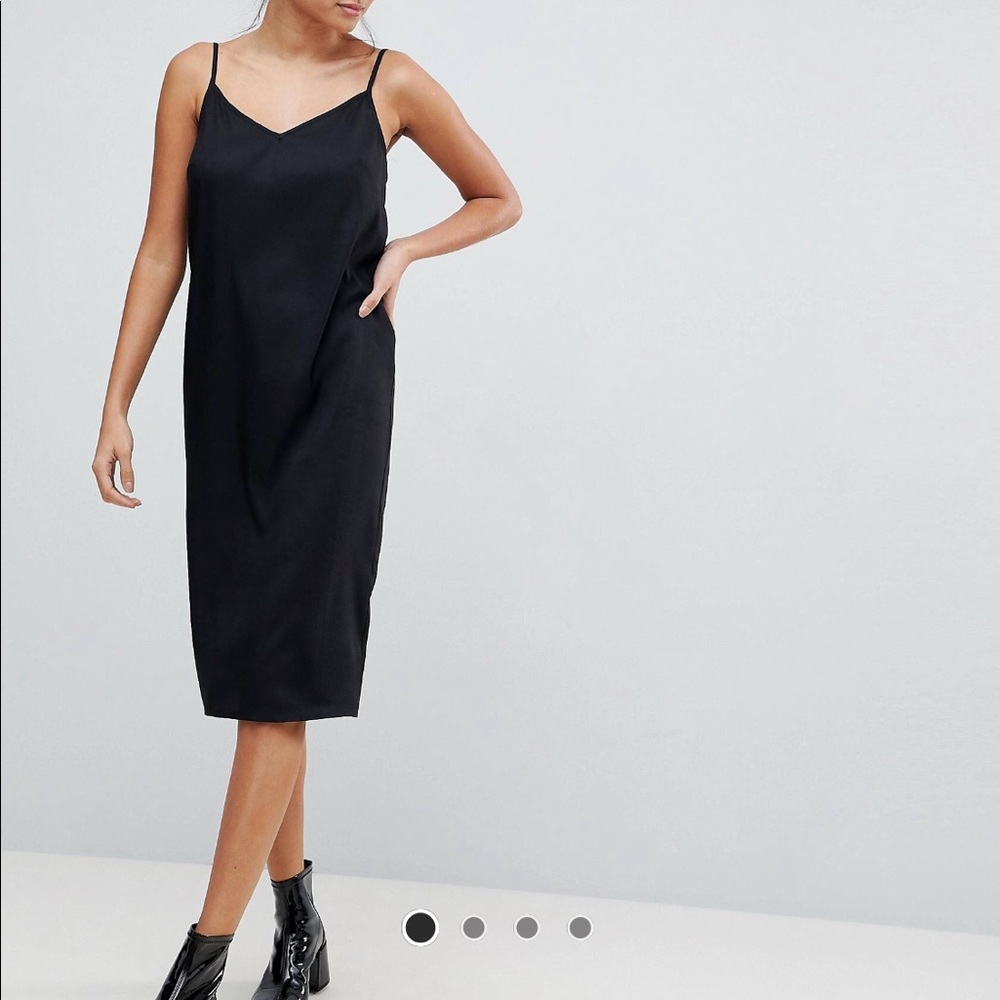 ASOS Cami Midi Slip Dress - Black US4